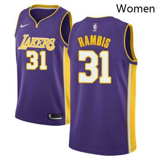 Womens Nike Los Angeles Lakers 31 Kurt Rambis Swingman Purple NBA Jersey Statement Edition